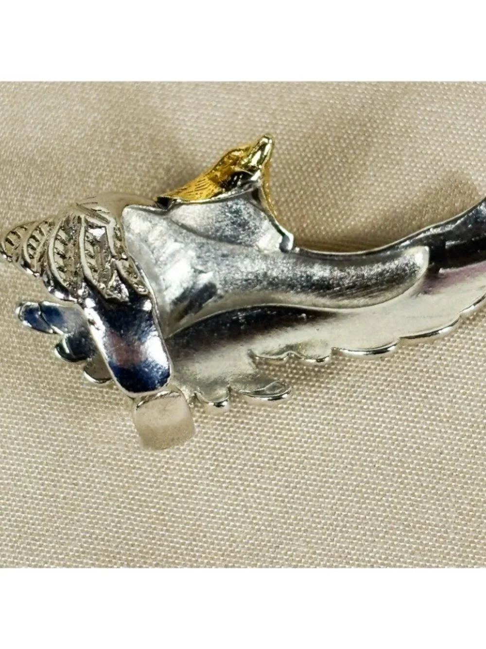 VTG Two Tone Open Wing Eagle Ring Size 7 Adjustable Unisex Sculptural C20